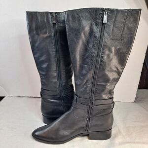 Naturalizer Reid High Shaft Riding Boots Womens 12 M Black Leather